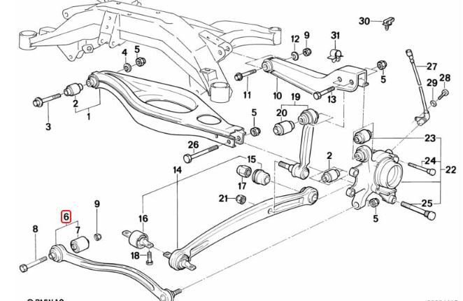 BMW E31 Rear Control Arm — Matched Pair (Replaces OEM 33321135134 / 33321135135)