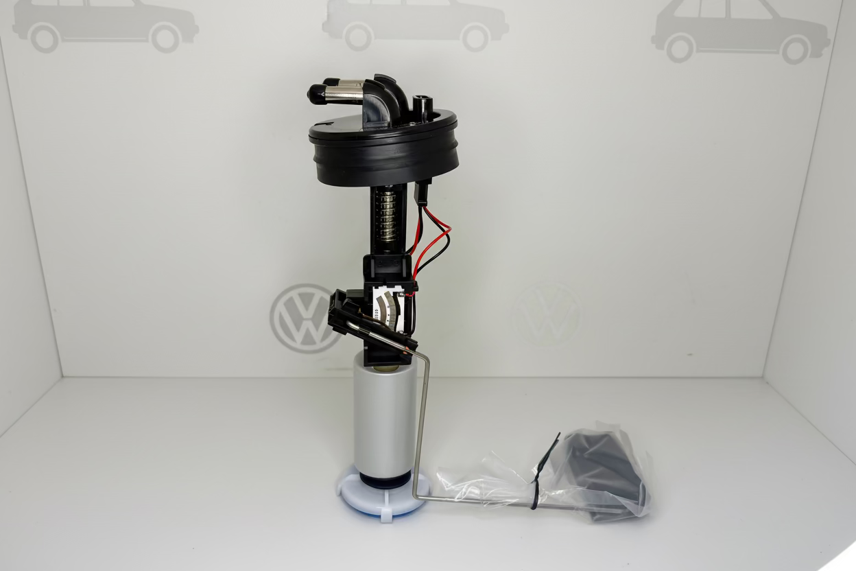 Car fuel pump assembly on a white background