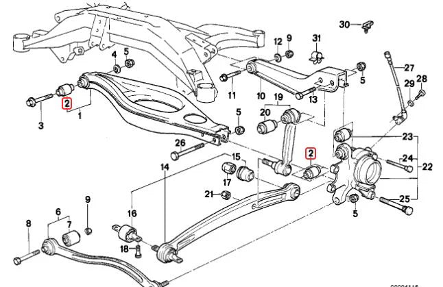 BMW E31 EU-Spec Front Lower Light Strip (FTP) Wiring Harness (Set of 2) — Complete Pair (Replaces 63118354387 / 63118354388)