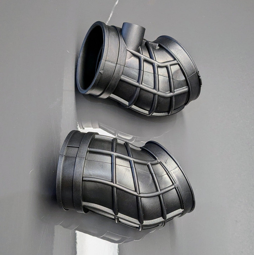 BMW E31 Rubber Air Intake Boot — Left & Right Pair (Replaces OEM 13711733301 / 13711733302)