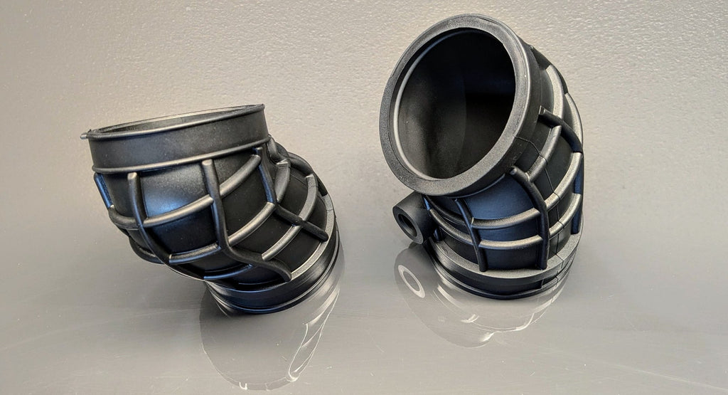 BMW E31 Rubber Air Intake Boot — Left & Right Pair (Replaces OEM 13711733301 / 13711733302)