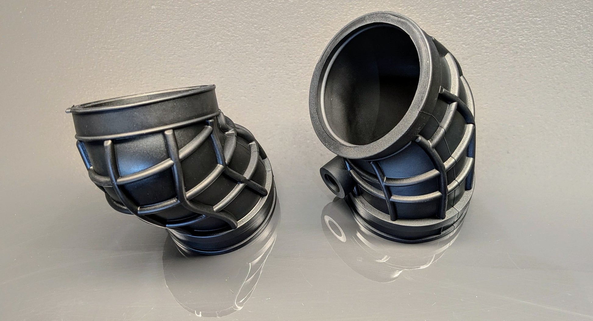 BMW E31 Rubber Air Intake Boot — Left & Right Pair (Replaces OEM 13711733301 / 13711733302)