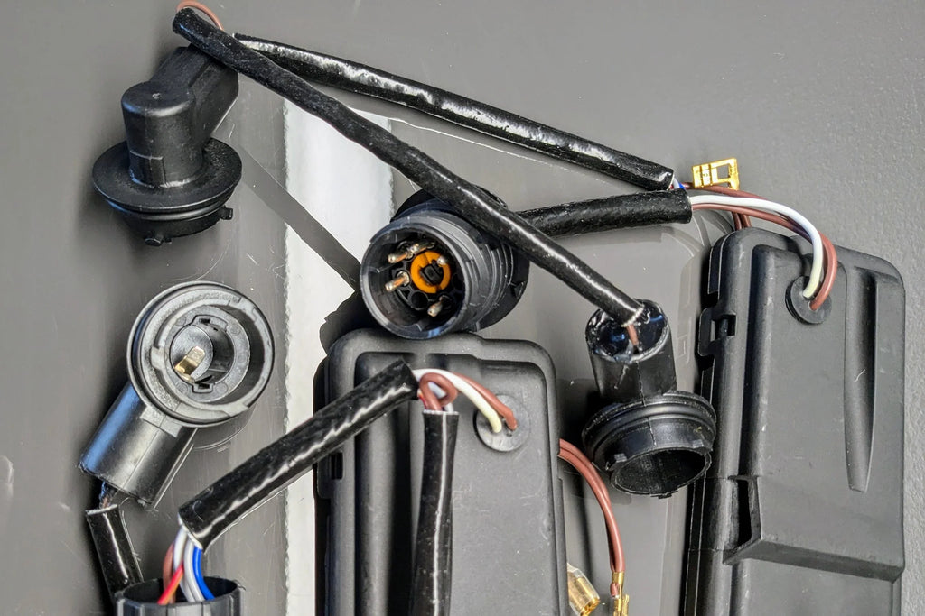 BMW E31 EU-Spec Front Lower Light Strip (FTP) Wiring Harness (Set of 2) — Complete Pair (Replaces 63118354387 / 63118354388)